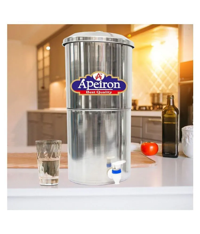 Apeiron Water Filter 24ltr Stainless Steel Bottom loading Water
