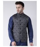 Hangup Black Cotton Blend Nehru Jacket