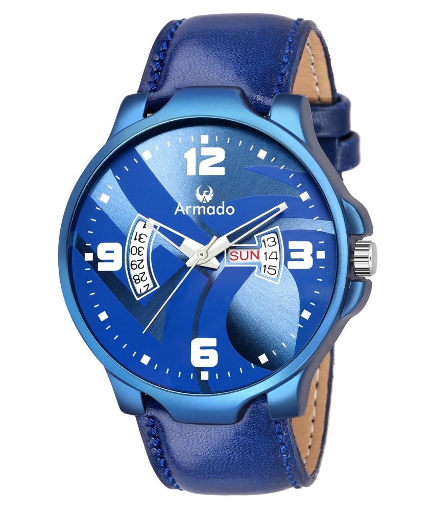     			Armado 5001-blue DAY&DATE Leather Analog Men's Watch