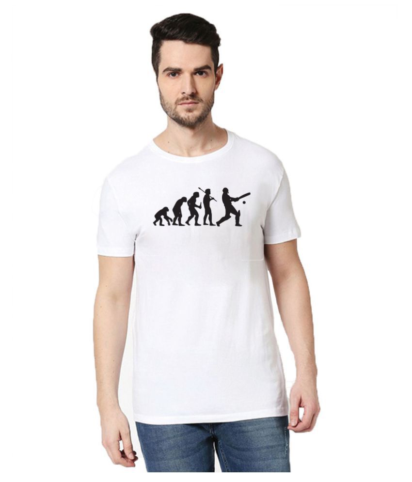     			DREAMKARTS - White Cotton Regular Fit Men's T-Shirt ( Pack of 1 )