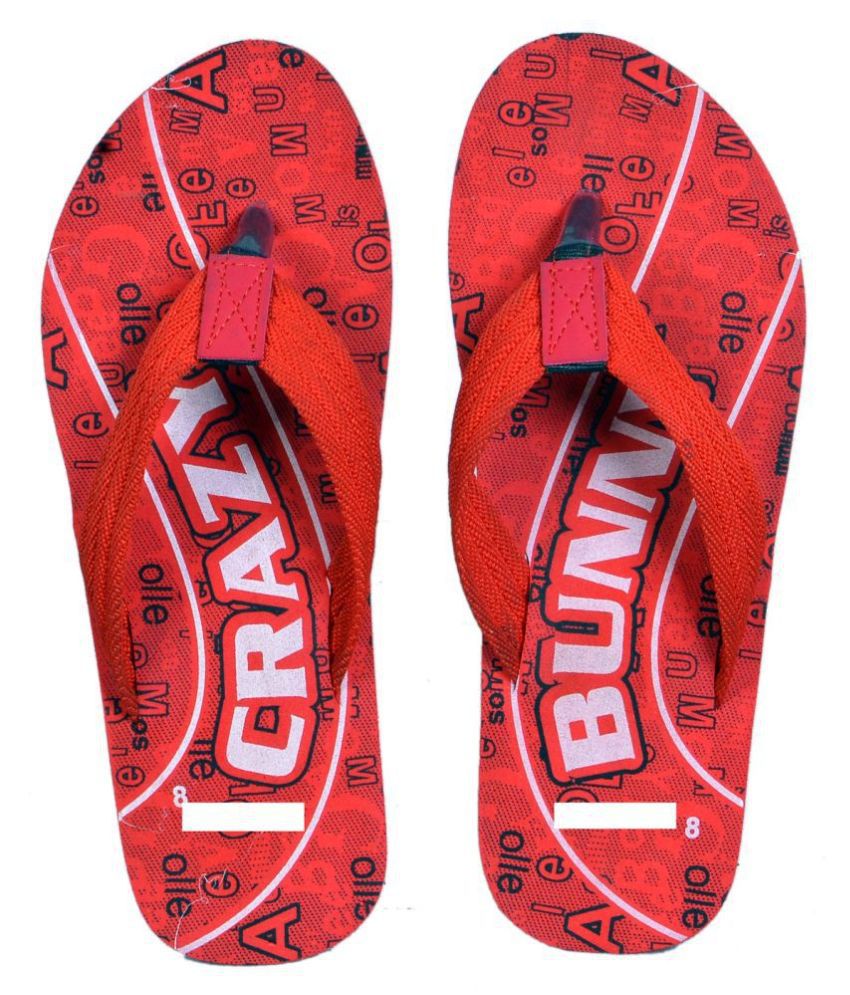     			Crazy Bunny Red Slippers