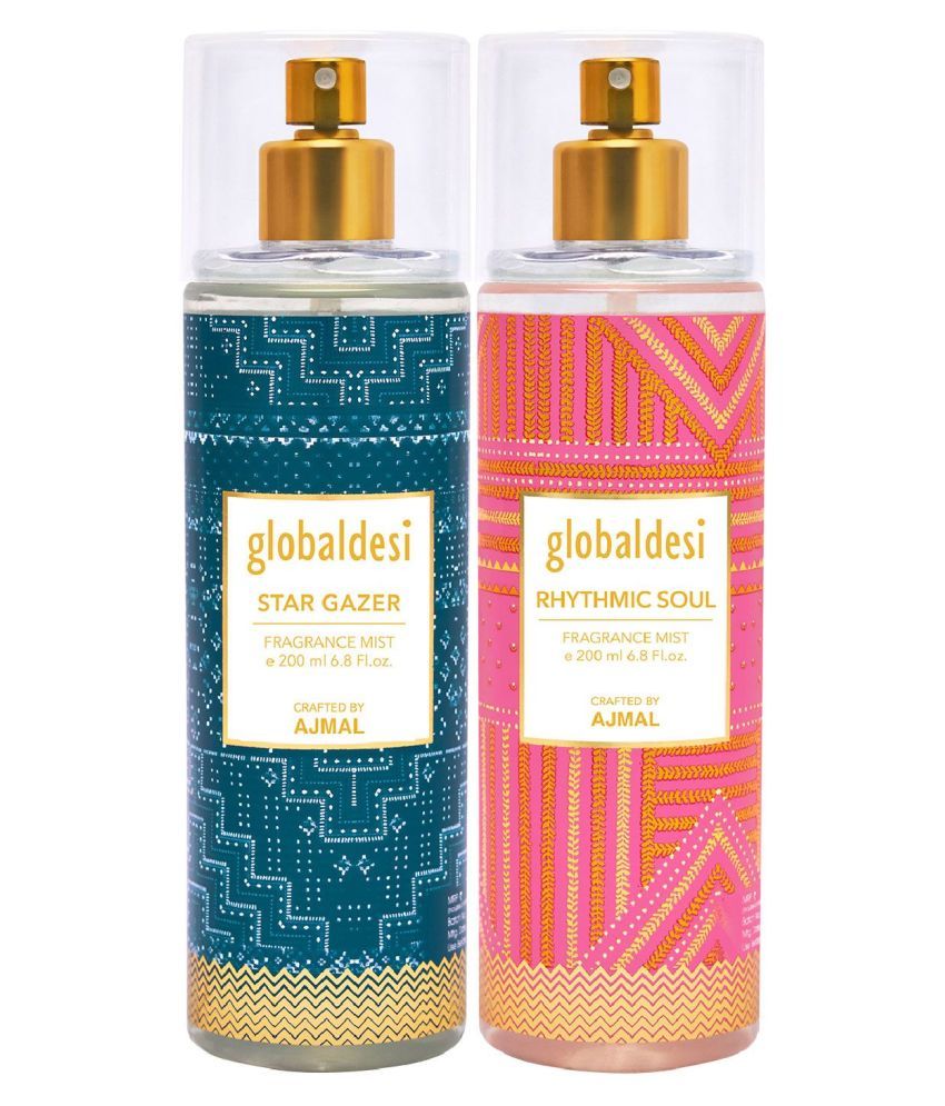     			Global Desi Star Gazer & Rhythmic Soul BodyMist 200ML Each Gift For Women Crafted by Ajmal Pack of 2