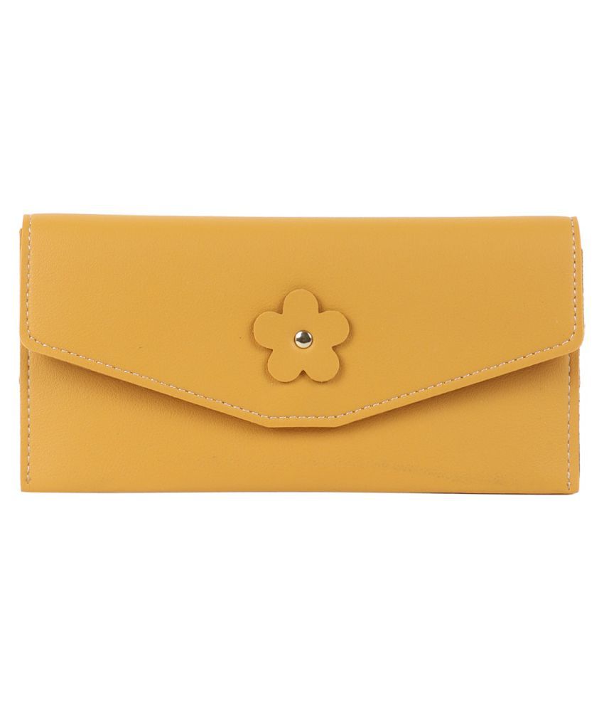 Eleegance Yellow Faux Leather Box Clutch
