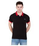 Urban Lion Cotton Black Plain Polo T Shirt