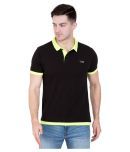 Urban Lion Cotton Black Plain Polo T Shirt