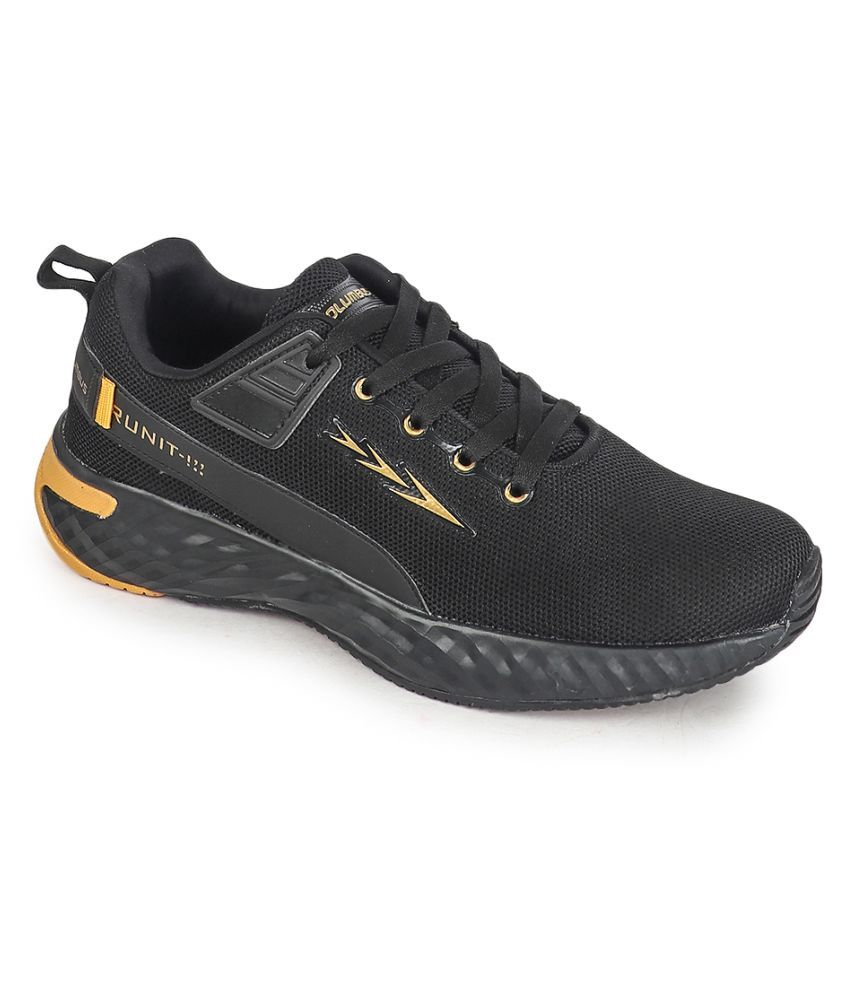     			Columbus Black Running Shoes