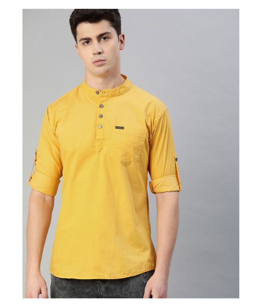     			Urbano Fashion 100 Percent Cotton Yellow Shirt