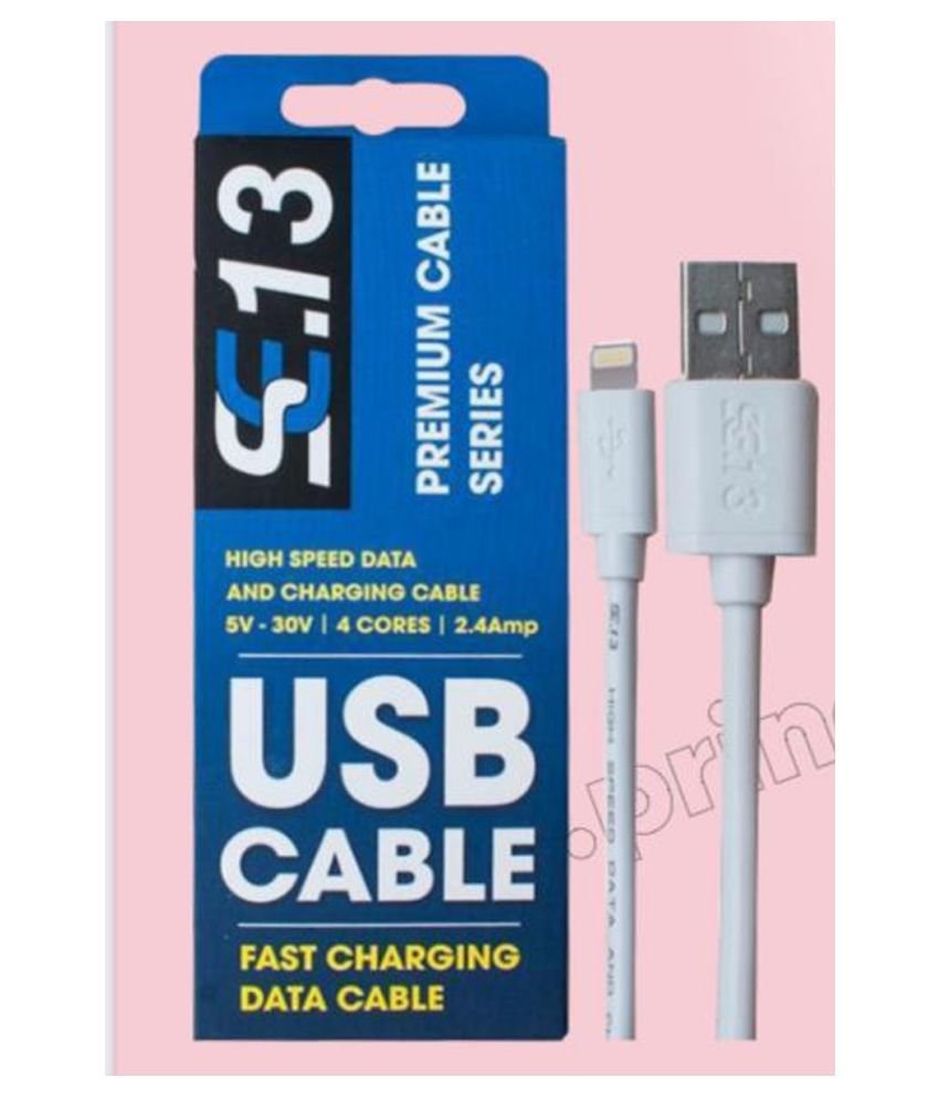     			SE13 Lightning Cable White - 1 Meter