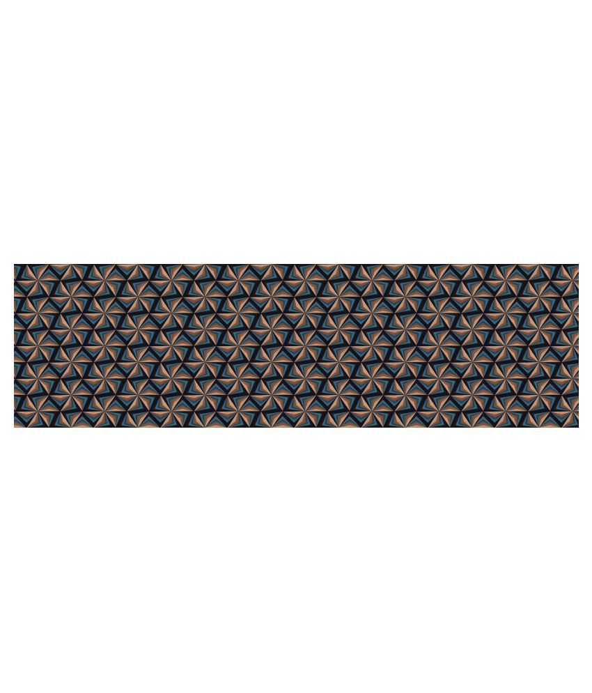     			WallDesign Tile Star Pattern - 8 cm W x 610 cm L Abstract Sticker ( 610 x 8 cms )