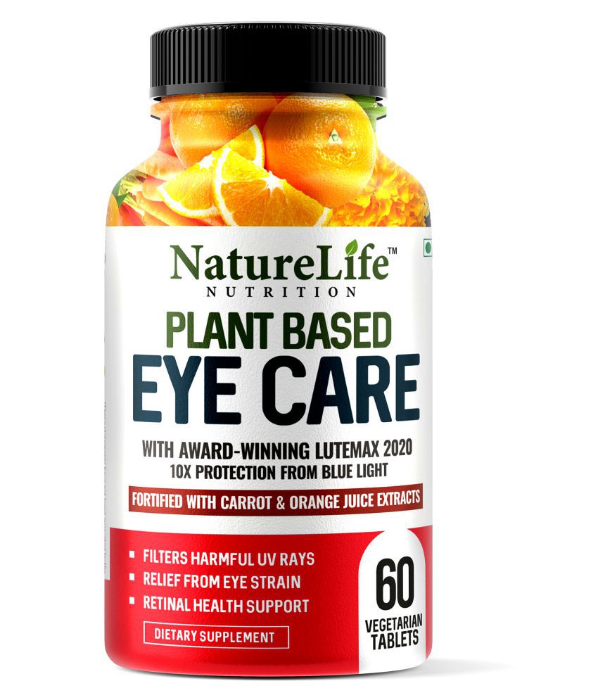 NatureLife Nutrition Plant Based Eye Care |Improve Vision, Protection from Screen Light | 60 no.s Multivitamins Tablets
