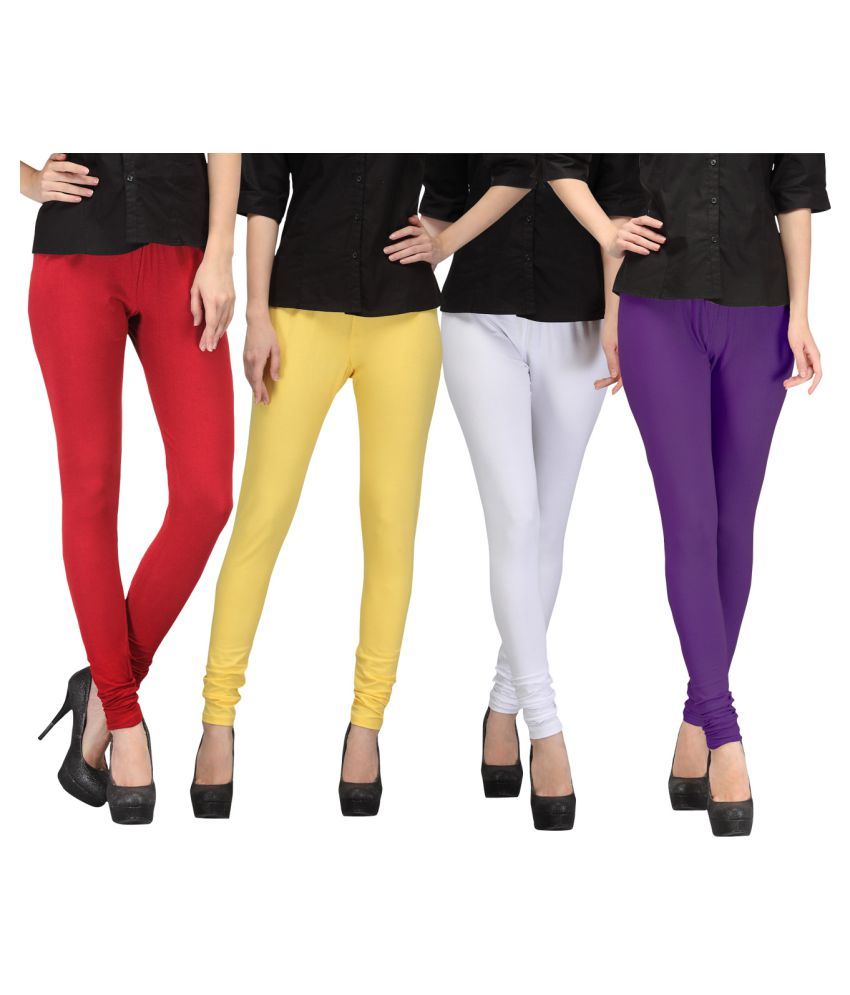     			FnMe Cotton Lycra Pack of 4 Leggings