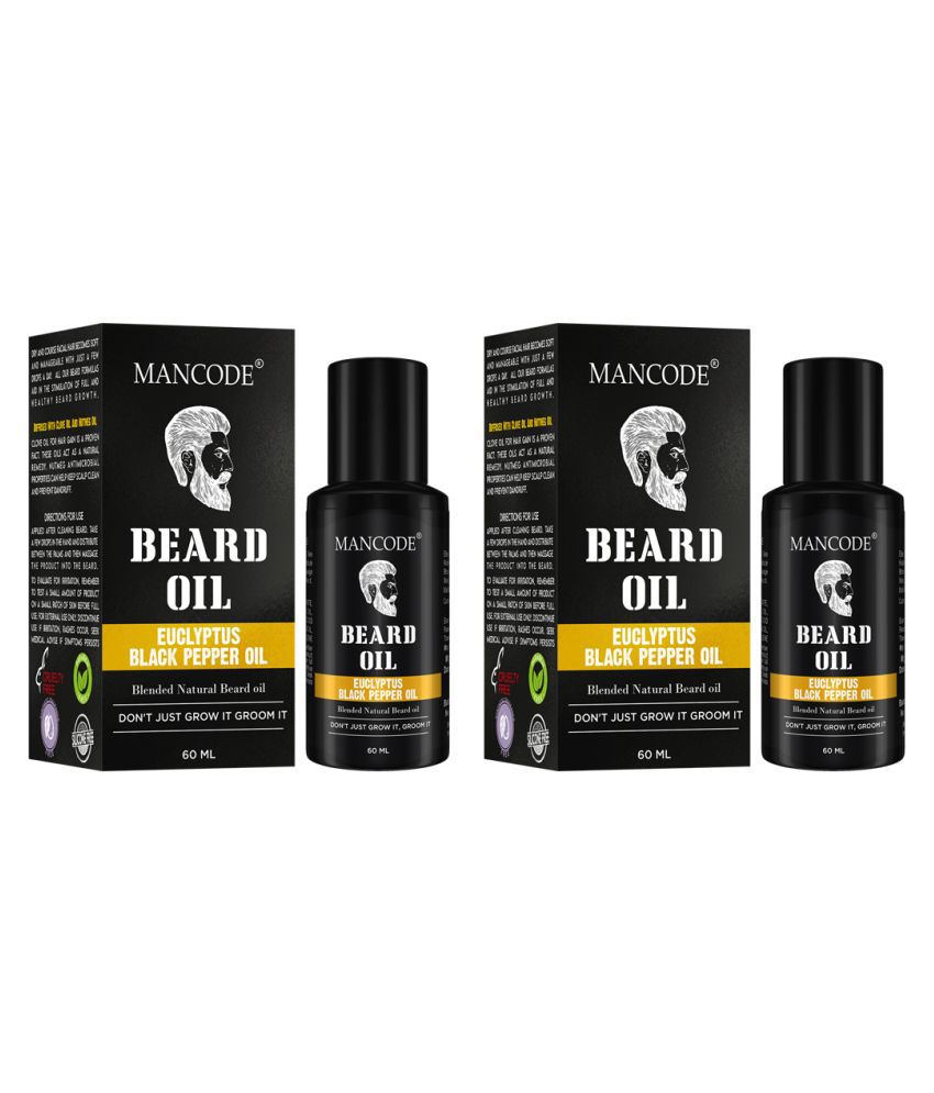 Mancode - 60mL Anti Bacterial Beard Oil (Pack of 2)