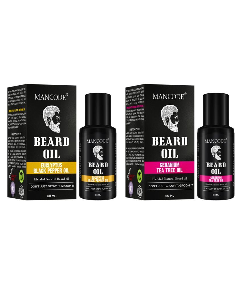     			Mancode BLACK Beard Oil Tea Tree 60 ml Pack of 2