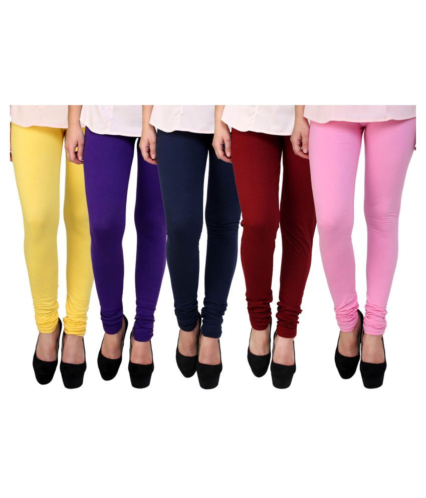     			FnMe Cotton Lycra Pack of 5 Leggings