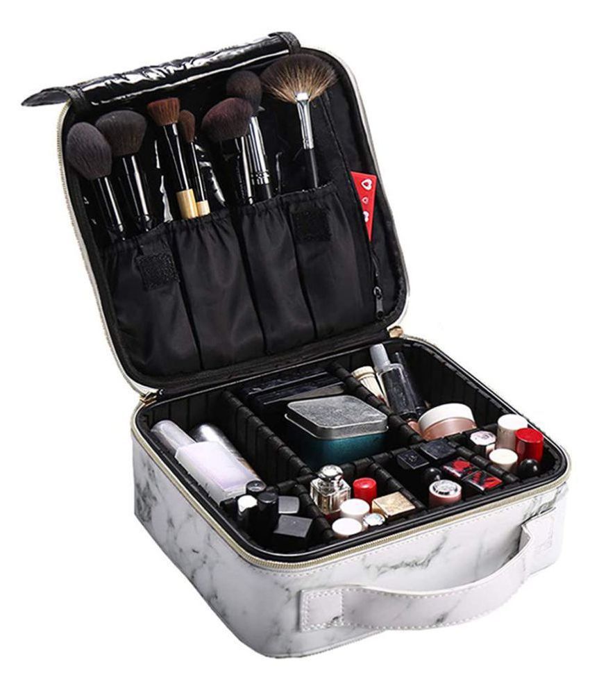     			House Of Quirk White Makeup Cosmetic Storage Case