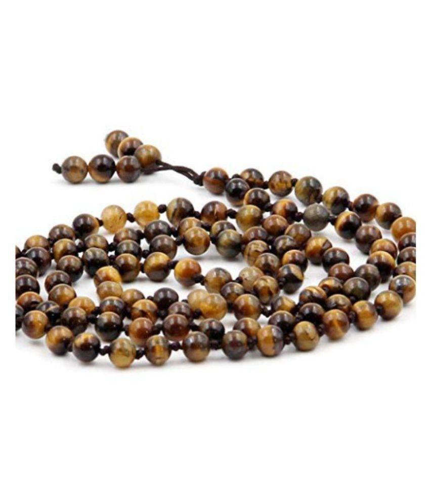     			Tiger Eye Brown Color 8mm Natural Agate Stone Mala 108 Beads Mala