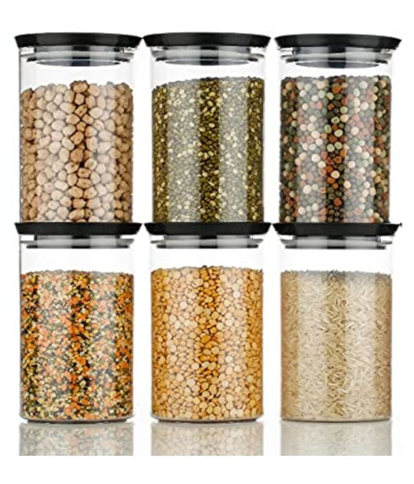 Analog kitchenware Dal,Pasta,Grocery Plastic Food Container Set of 6 900 mL
