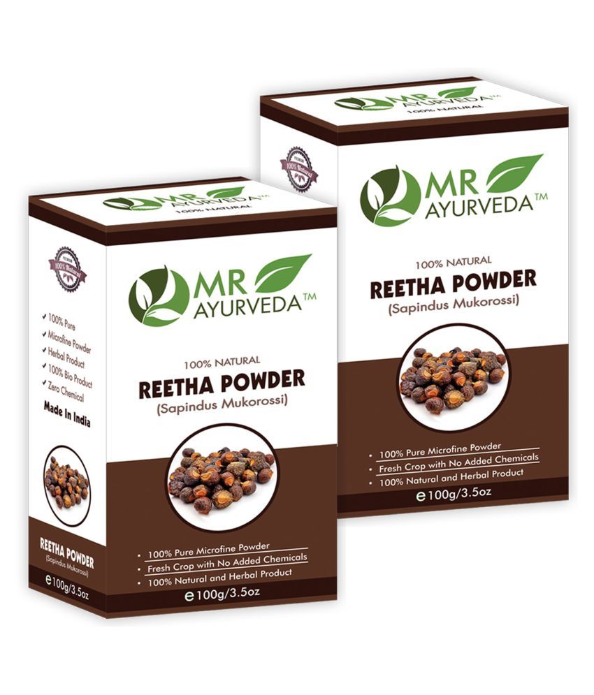     			MR Ayurveda 100% Natural Reetha Powder Hair Scalp Treatment 200 g Pack of 2