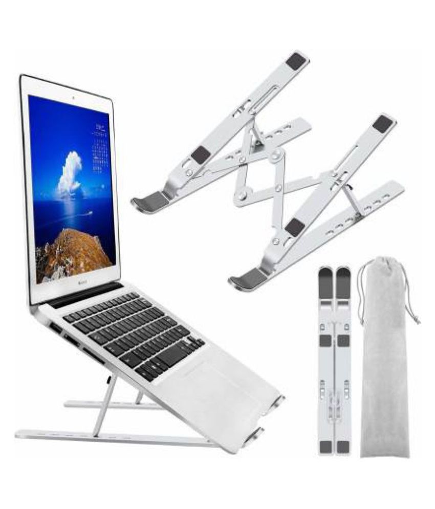     			Nyalkaran import export Laptop Table For Upto 48.26 cm (19) Silver aluminium laptop stand