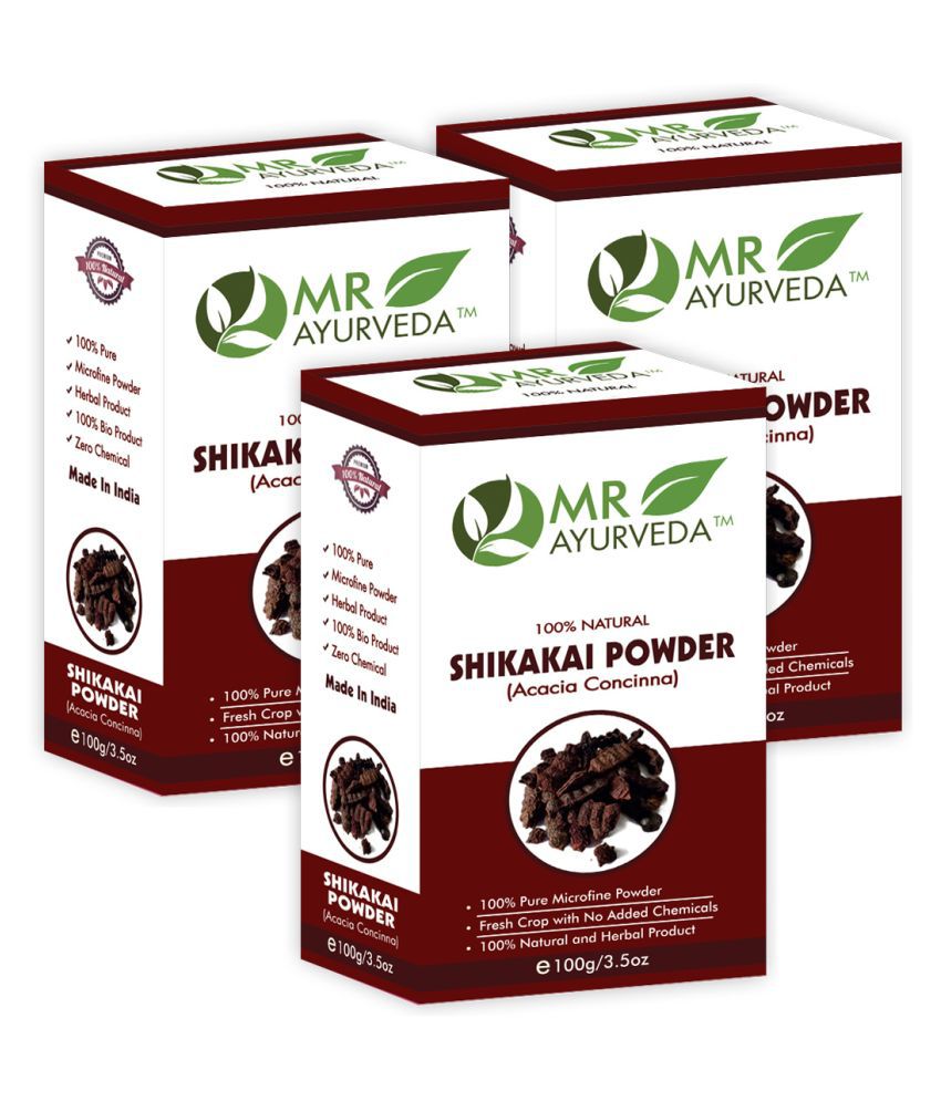     			MR Ayurveda Shikakai Powder for Hair Growth Hair Scalp Treatment 300 g Pack of 3