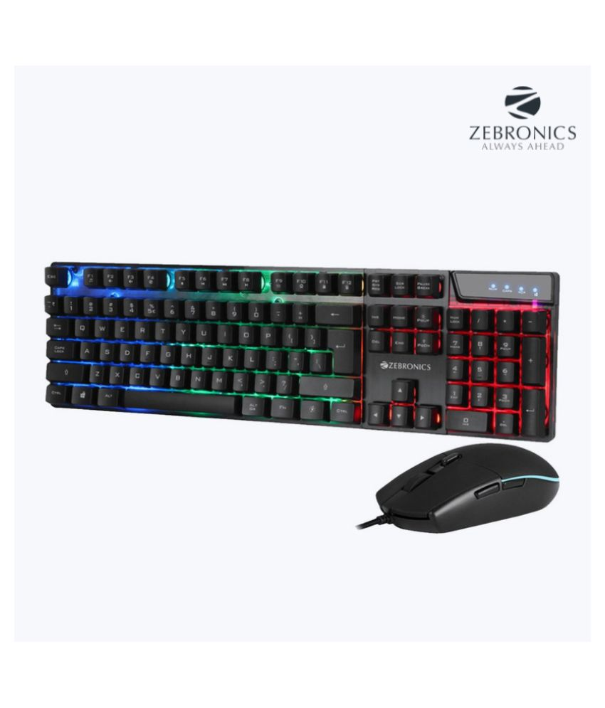 Zebronics Zeb War Black USB Wired Keyboard Mouse Combo Gaming Keyboard amp; Mouse
