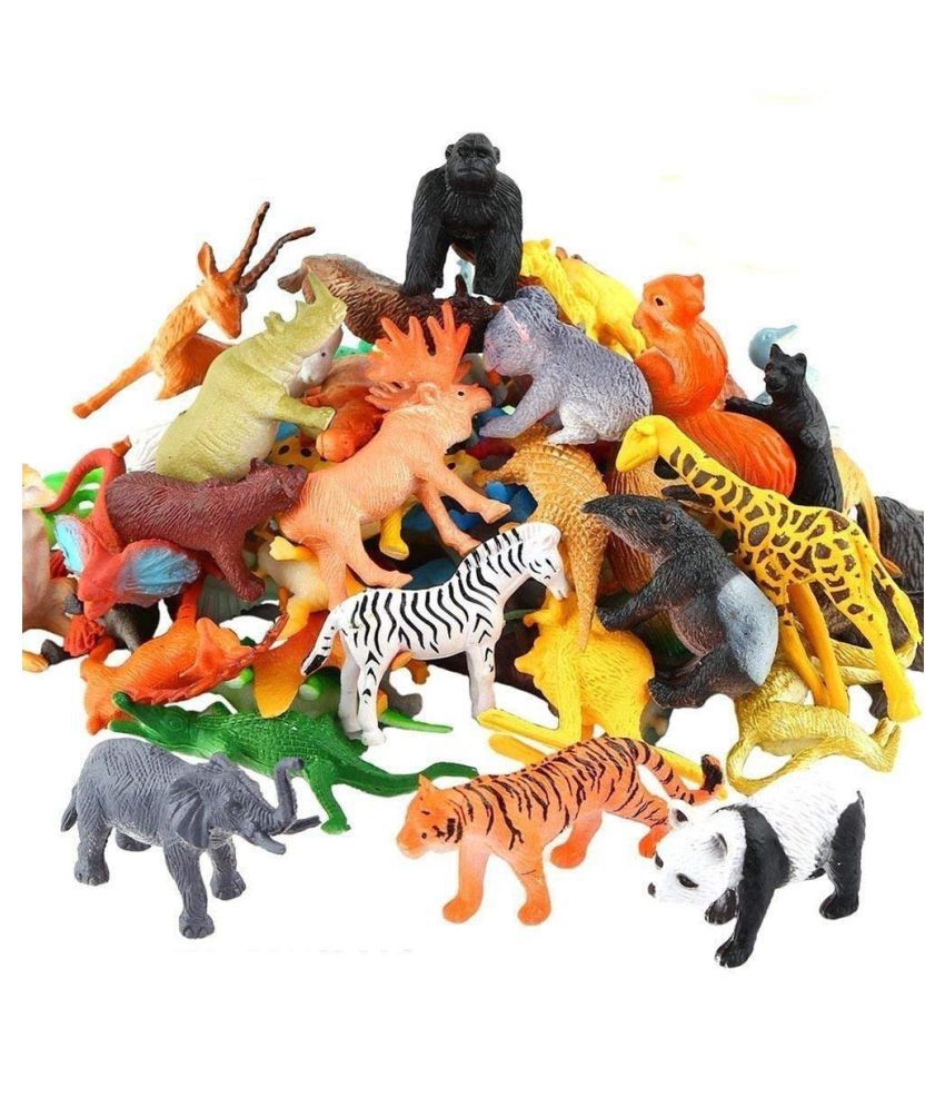     			FRATELLI 12Pc Wild Animal Toy Set(Multicolour)