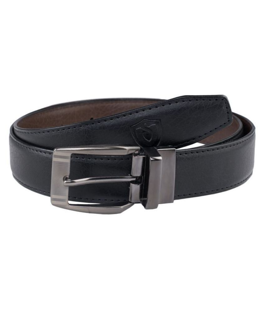     			Keviv - Black Leather Men's Casual Belt ( Pack of 1 )