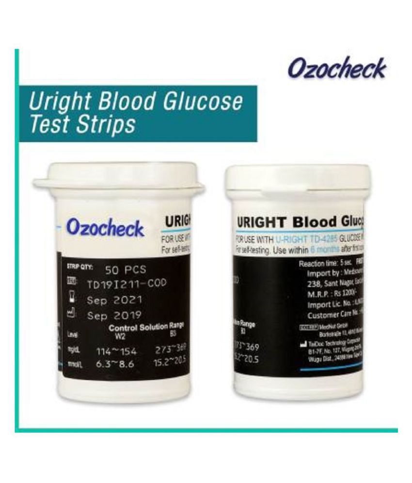 uright blood glucose test strips