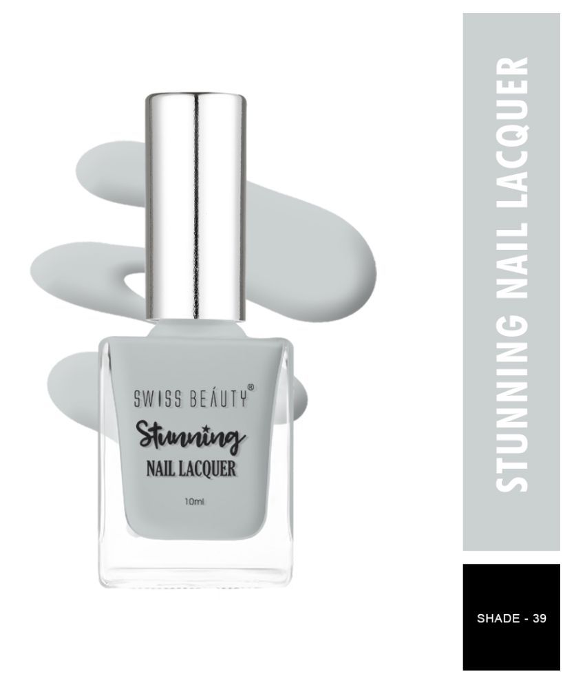     			Swiss Beauty Stunning Nail Polish Grey Crme Pack of 3 10 mL