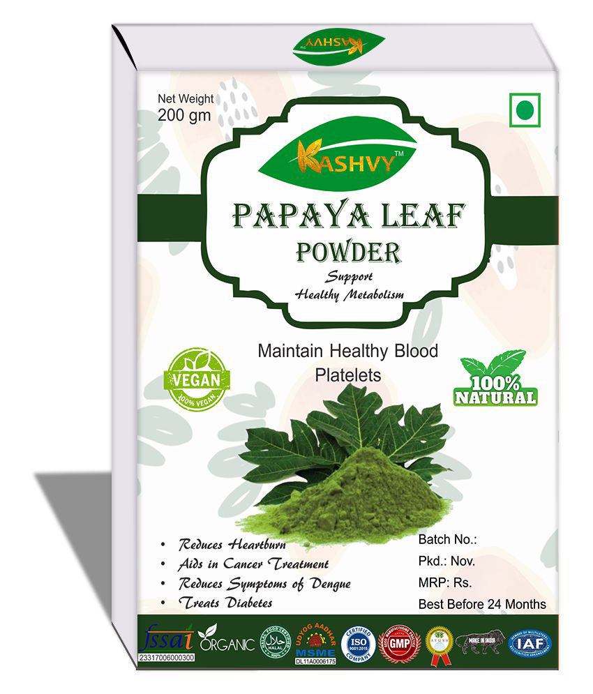 Kashvy Papaya Leaf Powder 200 gm Pack Of 1