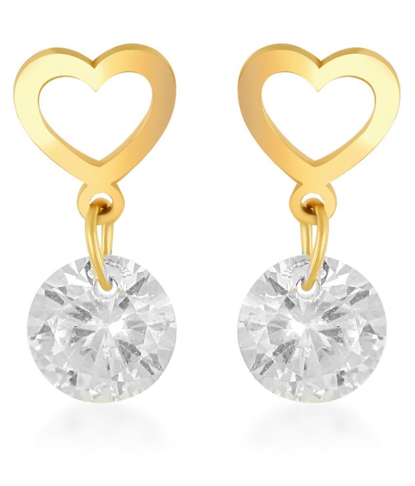     			Vighnaharta Valentine Gift CZ Gold Plated alloy Drop Earring for Women and Girls (VFJ1236ERG)
