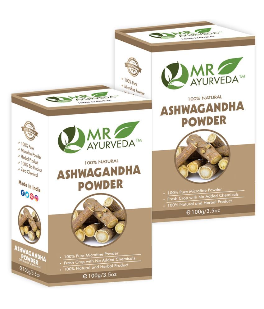     			MR Ayurveda 100% Organic Ashwagandha Powder Hair Scalp Treatment 200 g Pack of 2