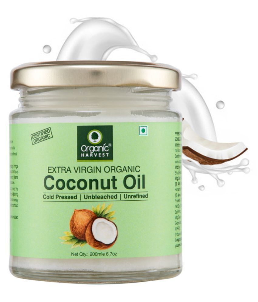 Buy Organic Harvest Cold Pressed Extra Virgin Coconut Oil For Men & Women -  200Ml Online At Best Price In India - Snapdeal