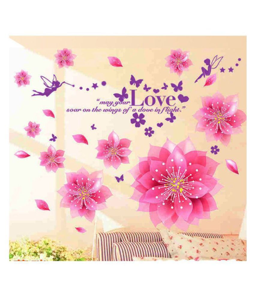     			HOMETALES Wall Sticker Floral ( 110 x 110 cms )