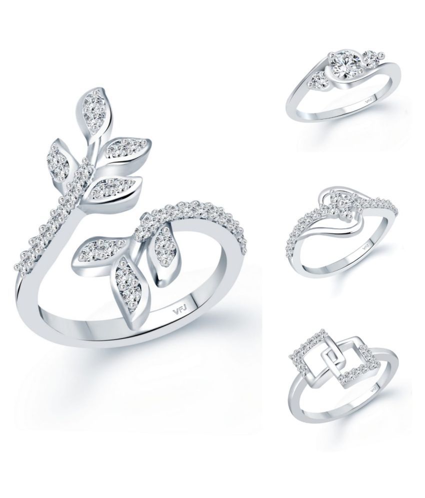     			Vighnaharta Elite Bejeweled Rings Rhodium Plated For women and Girls VFJ1549-1570-1571-1574FRR12