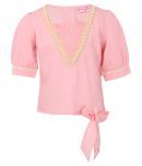 Cutecumber Pack of 1 Girls Georgette Tops ( Pink )