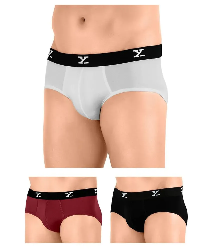 Buy XYXX Solid Briefs - Multi ,Pack Of 3 Online at Low Prices in India 