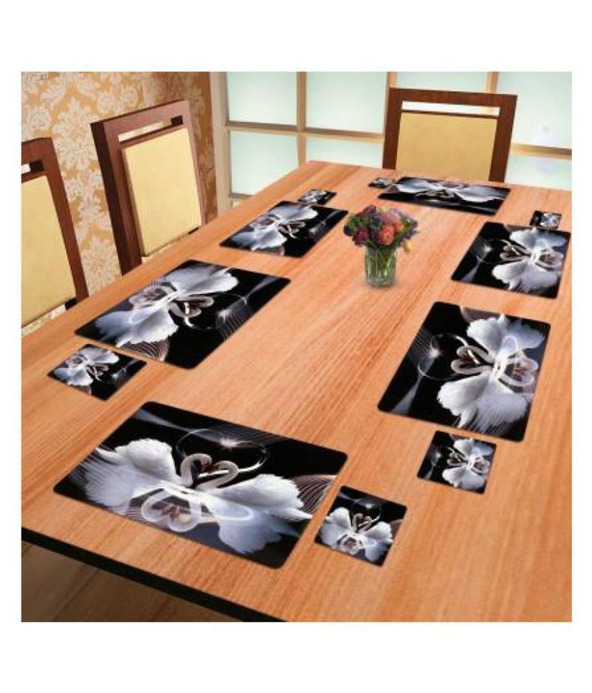     			Revexo Set of 6 PVC Table Mats & Coasters