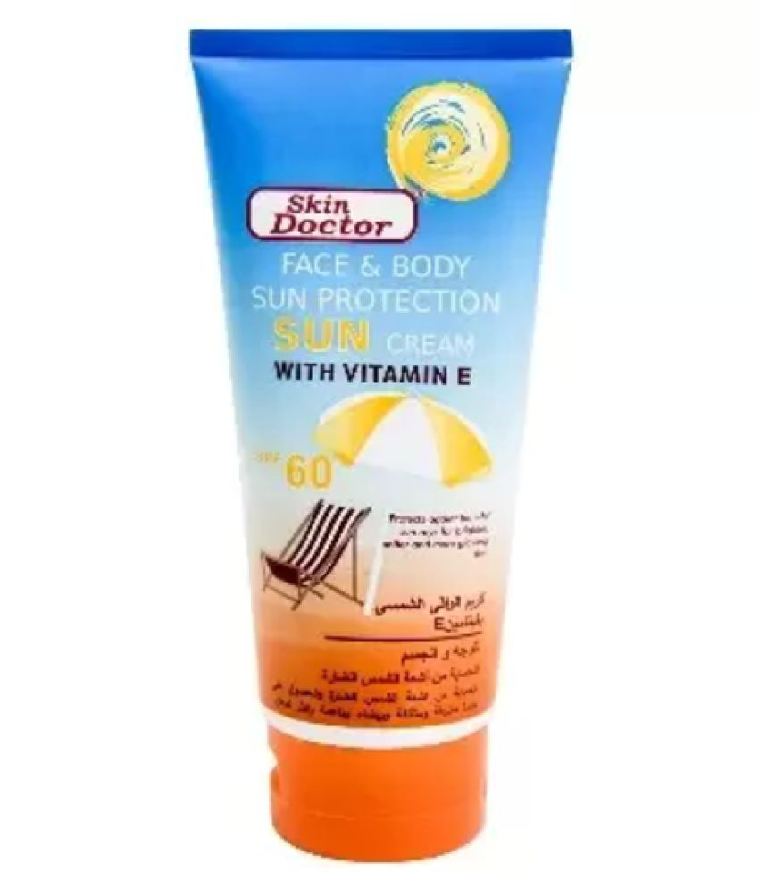 SkinDoctor Face & Body Sunscreen Cream SPF 60 PA+++ Medium 150 mL