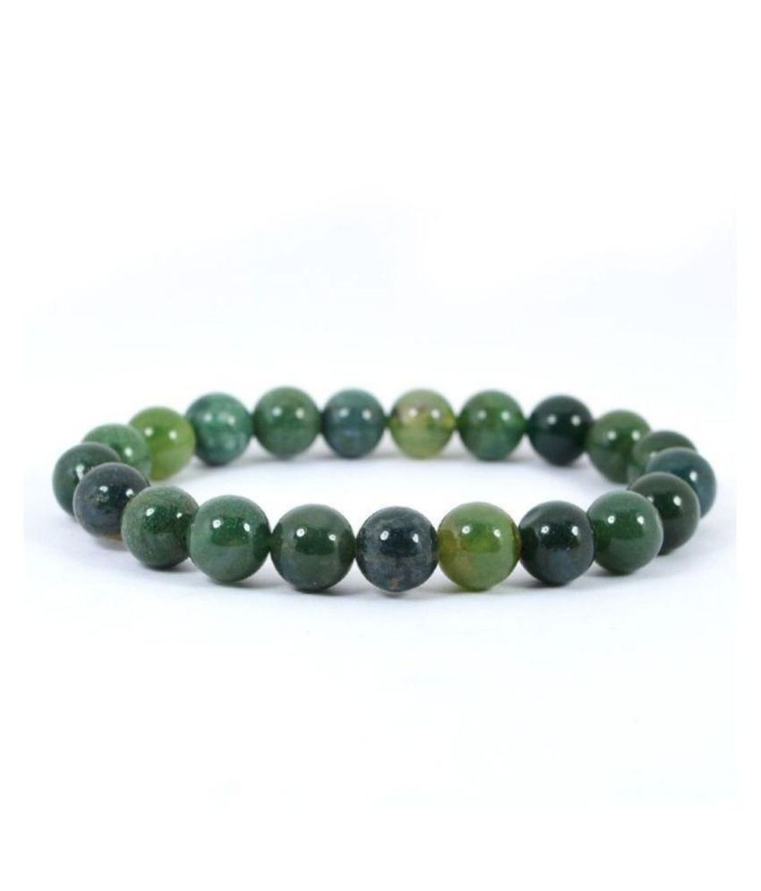     			8mm Green Moss Agate Natural Agate Stone Bracelet