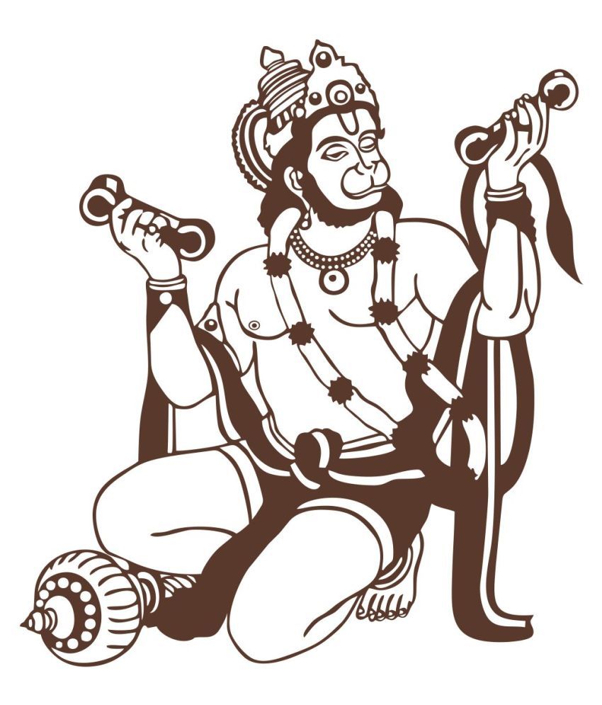     			Asmi Collection Jai Hanuman Wall Sticker ( 68 x 60 cms )