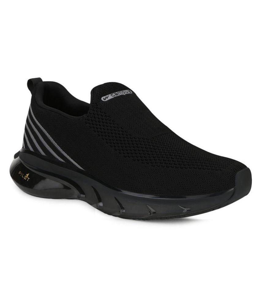     			Campus Lifestyle Black Casual Shoes