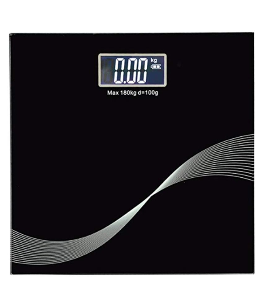     			Electronic Thick Tempered Glass and LCD Display Square Digital Personal Bathroom Digital Bathroom Weighing Scales Weighing Capacity - 50 Kg