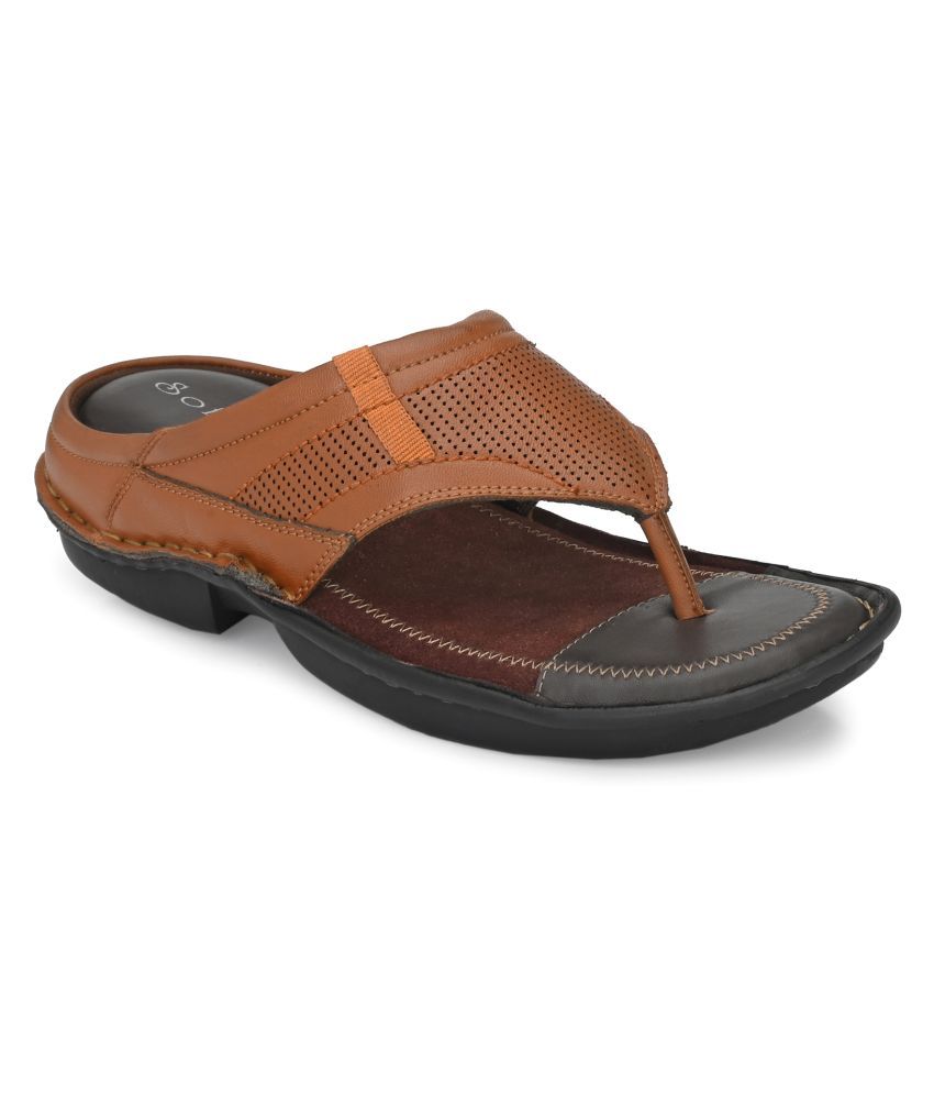     			softio Tan Flip Flops