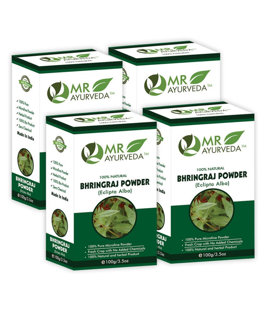     			MR Ayurveda 100% Organic Bhringraj Powder Hair Scalp Treatment 400 g Pack of 4