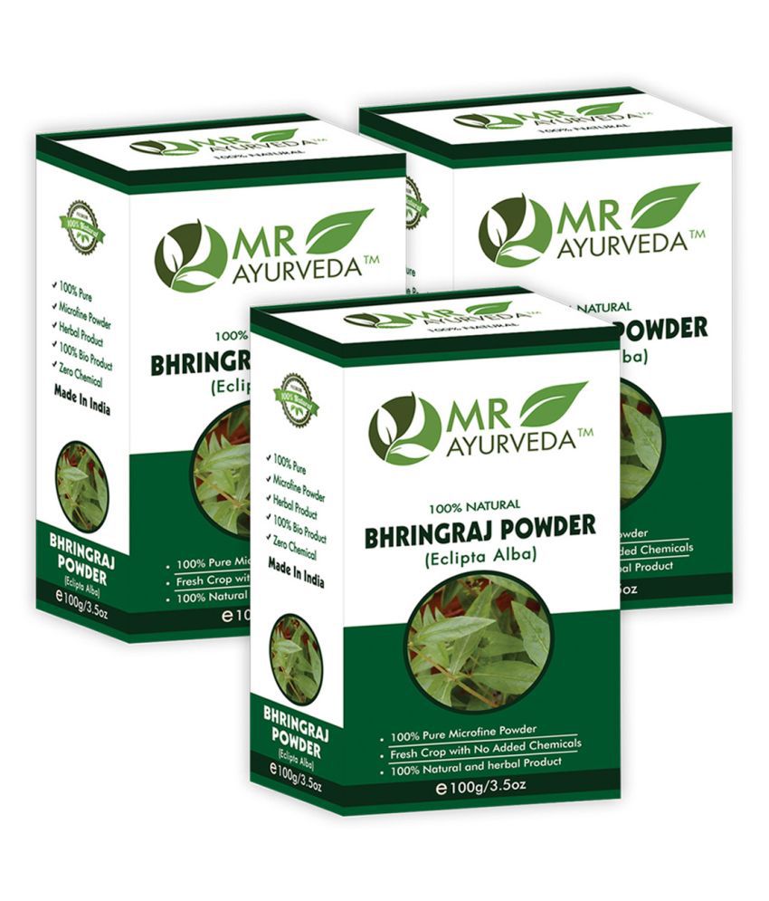     			MR Ayurveda 100% Pure Bhringraj Powder Hair Scalp Treatment 300 g Pack of 3