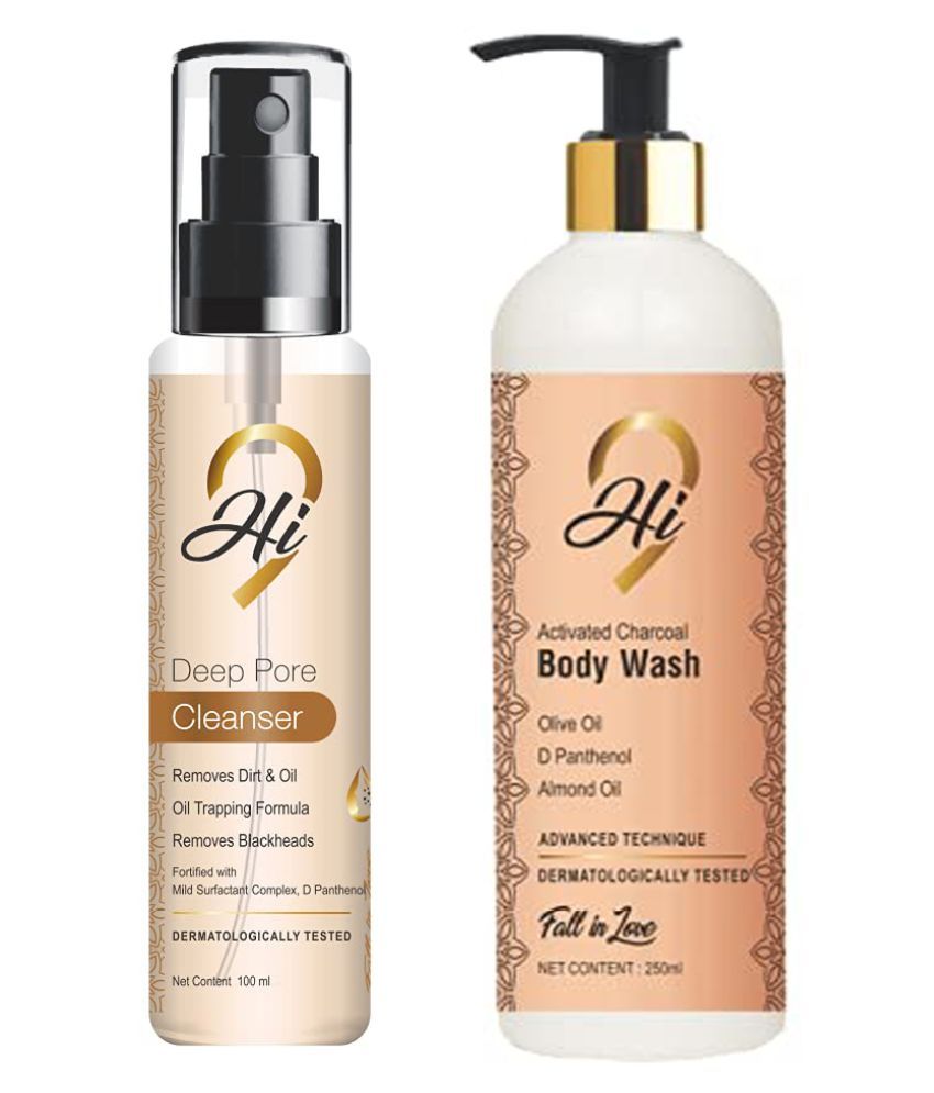 HI9 Charcoal Body Wash Cleanser 100 mL Pack of 2 Buy HI9 Charcoal Body
