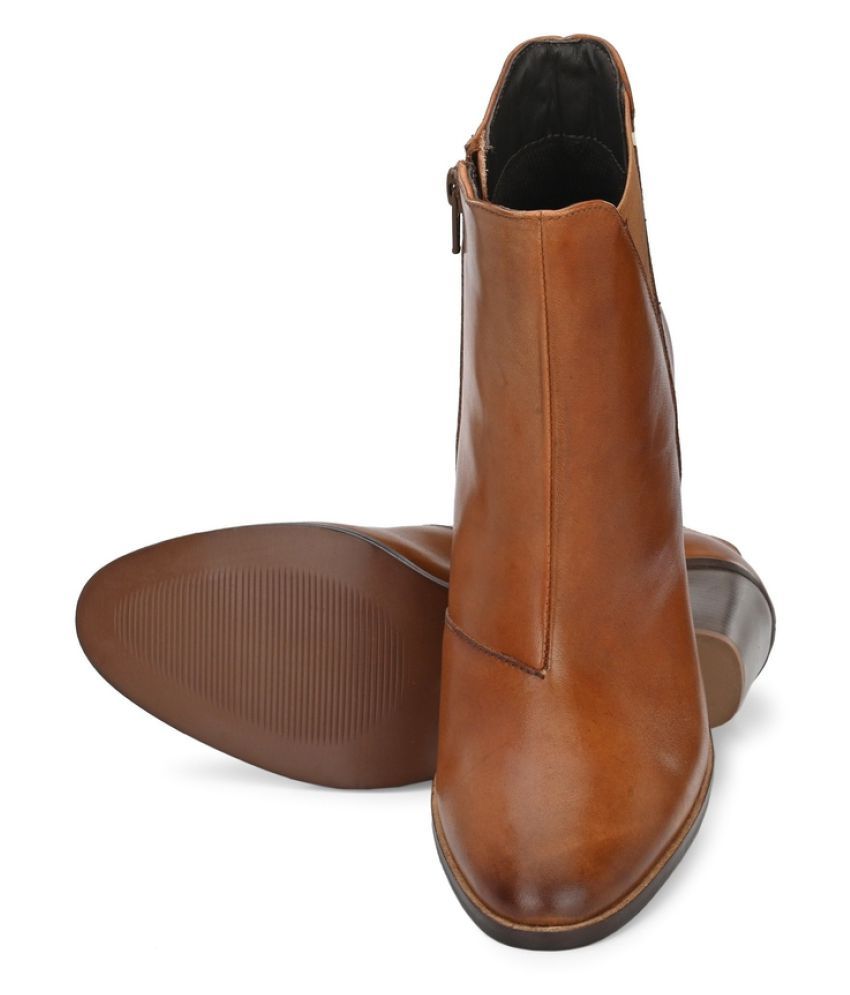 tan ankle bootie