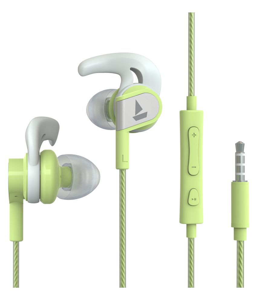 boAt Bassheads 242 in Ear Wired Earphones with Mic(Lime)