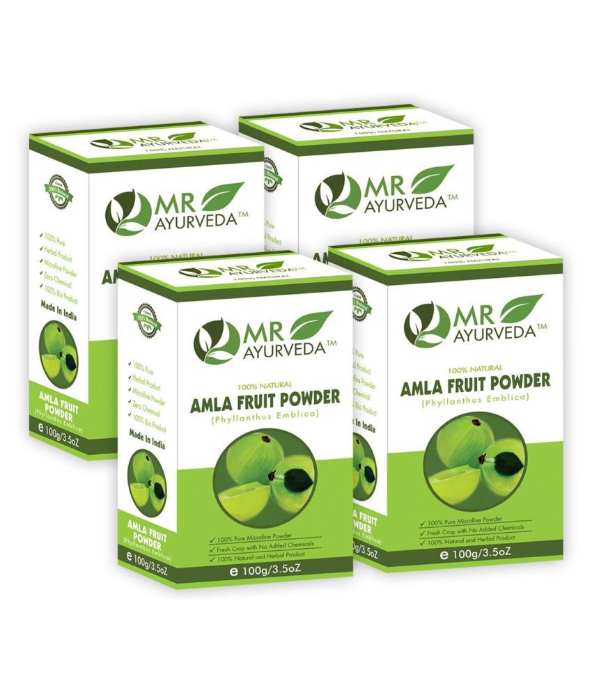     			MR Ayurveda 100% Herbal Amla Powder Hair Scalp Treatment 400 g Pack of 4